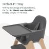 imageUPPAbaby Ciro High ChairSleek EasytoClean DesignPerfectFit Tray to Bring Baby to TablePatentPending HarnessDualPosition 180Degree Rotating FootrestCaleb Steel BlueRubberwoodJake