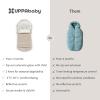imageUPPAbaby CozyGanoosh Footmuff  Easily Attaches to UPPAbaby Strollers  RumbleSeat  UltraPlush WeatherProof  Winter Stroller Cover  Callum Stone BlueDeclan Oat Mlange