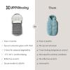 imageUPPAbaby CozyGanoosh Footmuff  Easily Attaches to UPPAbaby Strollers  RumbleSeat  UltraPlush WeatherProof  Winter Stroller Cover  Callum Stone BlueGreyson Charcoal Mlange