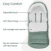 imageUPPAbaby CozyGanoosh Footmuff  Easily Attaches to UPPAbaby Strollers  RumbleSeat  UltraPlush WeatherProof  Winter Stroller Cover  Callum Stone BlueGwen Green Mlange