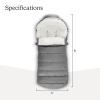 imageUPPAbaby CozyGanoosh Footmuff  Easily Attaches to UPPAbaby Strollers  RumbleSeat  UltraPlush WeatherProof  Winter Stroller Cover  Callum Stone BlueSavannah Pearl Grey Mlange