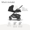 imageUPPAbaby Cruz V3 Stroller  from Birth  Car Seat Compatible  FullSize Reversible Seat  Infant Insert Bug and Rain Shields Included  Greyson Charcoal MlangeCarbon FrameSaddle LeatherJake Charcoal
