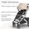 imageUPPAbaby Cruz V3 Stroller  from Birth  Car Seat Compatible  FullSize Reversible Seat  Infant Insert Bug and Rain Shields Included  Greyson Charcoal MlangeCarbon FrameSaddle LeatherDeclan Oat Mlange
