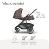imageUPPAbaby Cruz V3 Stroller  from Birth  Car Seat Compatible  FullSize Reversible Seat  Infant Insert Bug and Rain Shields Included  Greyson Charcoal MlangeCarbon FrameSaddle LeatherOwen Mocha Mlange