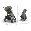 imageUPPAbaby Cruz V3 Stroller  from Birth  Car Seat Compatible  FullSize Reversible Seat  Infant Insert Bug and Rain Shields Included  Greyson Charcoal MlangeCarbon FrameSaddle LeatherEvelyn Meadow Green
