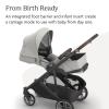 imageUPPAbaby Cruz V3 Stroller  from Birth  Car Seat Compatible  FullSize Reversible Seat  Infant Insert Bug and Rain Shields Included  Greyson Charcoal MlangeCarbon FrameSaddle LeatherSavannah Pearl Gray Jacquard
