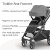 imageUPPAbaby Cruz V3 Stroller  from Birth  Car Seat Compatible  FullSize Reversible Seat  Infant Insert Bug and Rain Shields Included  Greyson Charcoal MlangeCarbon FrameSaddle LeatherGreyson Charcoal Mlange