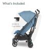imageUPPAbaby GLuxe Umbrella StrollerLightweight Design for Easy TravelOneStep Fold  ReclineXL Basket  CanopyCup Holder IncludedCharlotte Coast Blue MlangeCarbon FrameCharlotte
