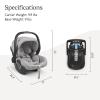 imageUPPAbaby Mesa V2 Infant Car SeatEasy InstallationInnovative SmartSecure TechnologyBase  Robust Infant Insert IncludedDirect Stroller AttachmentGreyson Charcoal MlangeStella