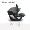 imageUPPAbaby Mesa V3 Infant Car Seat  Easy Installation  SmartSecure Technology  Attaches to Stroller  Base  Infant Insert Included  Greyson Charcoal MlangeCallum Stone Blue