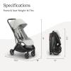 imageUPPAbaby Minu V3 Travel Stroller  Lightweight  Compact Design  OneHand Fold  Unfold  from Birth  Overhead Compatible  Jake CharcoalCarbon FrameBlack LeatherSavannah