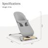 imageUPPAbaby Mira BouncerPortable 2in1 Bouncer  Seat Grows With Your BabyGREENGuard Gold JPMA  FSC certifiedCozy Seat Liner  Storage Bag IncludedCharlie Sand MlangeBlack ChromeWalnut WoodStella