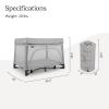 imageUPPAbaby Remi Playard  Deluxe 3in1 Portable Playard Bedside Bassinet  Travel Crib Mesh Bassinet Mattress Organic Cotton Mattress Cover  Storage Bag Included  Jake CharcoalStella Grey Brushed Mlange