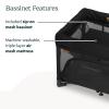 imageUPPAbaby Remi Playard  Deluxe 3in1 Portable Playard Bedside Bassinet  Travel Crib Mesh Bassinet Mattress Organic Cotton Mattress Cover  Storage Bag Included  Jake CharcoalJake Charcoal