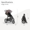 imageUPPAbaby Ridge Jogging StrollerDurable Performance Jogger with NeverFlat TiresBuilt for Walking Running HikingWater Bottle Holder and Basket Cover IncludedJake CharcoalCarbon FrameTheo