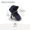 imageUPPAbaby RumbleSeat V3 Second Lower Seat  Compatible with Vista V2 and Vista V3  AllWeather Seat  Magnetic Buckle  Adapters Included  Jake CharcoalCarbon FrameBlack LeatherNoa NavyCarbon FrameSaddle Leather