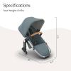 imageUPPAbaby RumbleSeat V3 Second Lower Seat  Compatible with Vista V2 and Vista V3  AllWeather Seat  Magnetic Buckle  Adapters Included  Jake CharcoalCarbon FrameBlack LeatherCallum Stone BlueSilver FrameSand Leather
