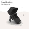 imageUPPAbaby RumbleSeat V3 Second Lower Seat  Compatible with Vista V2 and Vista V3  AllWeather Seat  Magnetic Buckle  Adapters Included  Jake CharcoalCarbon FrameBlack LeatherJake CharcoalCarbon FrameBlack Leather