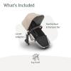 imageUPPAbaby RumbleSeat V3 Second Lower Seat  Compatible with Vista V2 and Vista V3  AllWeather Seat  Magnetic Buckle  Adapters Included  Jake CharcoalCarbon FrameBlack LeatherDeclan Oat MlangeSilver FrameChestnut Leather