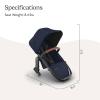 imageUPPAbaby RumbleSeat V3 Second Lower Seat  Compatible with Vista V2 and Vista V3  AllWeather Seat  Magnetic Buckle  Adapters Included  Jake CharcoalCarbon FrameBlack LeatherNoa NavyCarbon FrameSaddle Leather