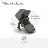 imageUPPAbaby RumbleSeat V3 Second Lower Seat  Compatible with Vista V2 and Vista V3  AllWeather Seat  Magnetic Buckle  Adapters Included  Jake CharcoalCarbon FrameBlack LeatherEvelyn Meadow GreenGraphite FrameChestnut Leather