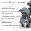 imageUPPAbaby RumbleSeat V3 Second Lower Seat  Compatible with Vista V2 and Vista V3  AllWeather Seat  Magnetic Buckle  Adapters Included  Jake CharcoalCarbon FrameBlack LeatherCallum Stone BlueSilver FrameSand Leather