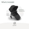imageUPPAbaby RumbleSeat V3 Second Lower Seat  Compatible with Vista V2 and Vista V3  AllWeather Seat  Magnetic Buckle  Adapters Included  Jake CharcoalCarbon FrameBlack LeatherJake CharcoalCarbon FrameBlack Leather