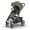 imageUPPAbaby Cruz V3 Stroller  from Birth  Car Seat Compatible  FullSize Reversible Seat  Infant Insert Bug and Rain Shields Included  Greyson Charcoal MlangeCarbon FrameSaddle LeatherEvelyn Meadow Green
