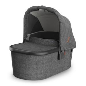 imageUPPAbaby Bassinet V3  Compatible with Vista Cruz Ridge Strollers  Overnight Sleep Solution  Mattress Sheet and Bug Shield Included  Savannah Pearl Gray JacquardCarbon FrameGreyson Charcoal MlangeCarbon Frame