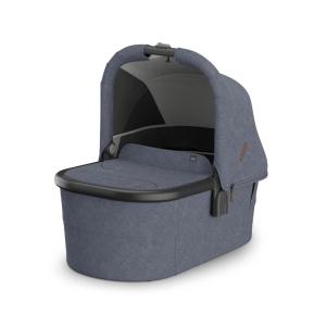 imageUPPAbaby Bassinet V3  Compatible with Vista Cruz Ridge Strollers  Overnight Sleep Solution  Mattress Sheet and Bug Shield Included  Savannah Pearl Gray JacquardCarbon FrameJulian Dusty Blue Mlange