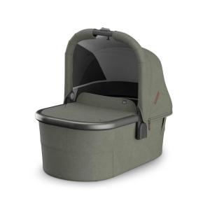 imageUPPAbaby Bassinet V3  Compatible with Vista Cruz Ridge Strollers  Overnight Sleep Solution  Mattress Sheet and Bug Shield Included  Savannah Pearl Gray JacquardCarbon FrameEvelyn Meadow GreenGraphite Frame