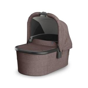 imageUPPAbaby Bassinet V3  Compatible with Vista Cruz Ridge Strollers  Overnight Sleep Solution  Mattress Sheet and Bug Shield Included  Savannah Pearl Gray JacquardCarbon FrameOwen Mocha MlangeCarbon Frame