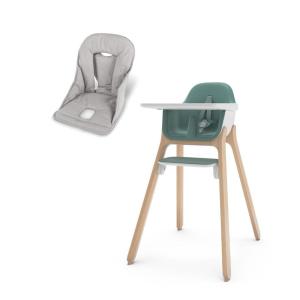 imageUPPAbaby Ciro High Chair  Cushion Accessory Bundle Sleek EasytoClean Design PerfectFit Tray to Bring Baby to Table Plush Cushion for Added Comfort Machine Washable Fabric  Emrick Green