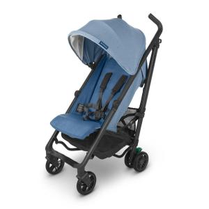 imageUPPAbaby GLuxe Umbrella StrollerLightweight Design for Easy TravelOneStep Fold  ReclineXL Basket  CanopyCup Holder IncludedCharlotte Coast Blue MlangeCarbon FrameCharlotte
