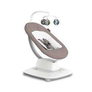 imageUPPAbaby Mamaroo Smart Swing  Customizable Soothing Modes with MotionSync Technology  Infant Recline  Bluetooth Enabled  Included Newborn Insert  Charlie Sand MlangeWells Dark Taupe Mlange