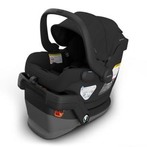 imageUPPAbaby Mesa V3 Infant Car Seat  Easy Installation  SmartSecure Technology  Attaches to Stroller  Base  Infant Insert Included  Greyson Charcoal MlangeJake Charcoal