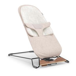 imageUPPAbaby Mira BouncerPortable 2in1 Bouncer  Seat Grows With Your BabyGREENGuard Gold JPMA  FSC certifiedCozy Seat Liner  Storage Bag IncludedCharlie Sand MlangeBlack ChromeWalnut WoodCharlie