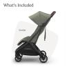 imageUPPAbaby Minu V3 Travel Stroller  Lightweight  Compact Design  OneHand Fold  Unfold  from Birth  Overhead Compatible  Evelyn Meadow GreenCarbon FrameChestnut LeatherEvelyn Meadow GreenGraphite FrameChestnut Leather