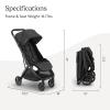imageUPPAbaby Minu V3 Travel Stroller  Lightweight  Compact Design  OneHand Fold  Unfold  from Birth  Overhead Compatible  Evelyn Meadow GreenCarbon FrameChestnut LeatherJake CharcoalCarbon FrameBlack Leather