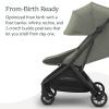 imageUPPAbaby Minu V3 Travel Stroller  Lightweight  Compact Design  OneHand Fold  Unfold  from Birth  Overhead Compatible  Evelyn Meadow GreenCarbon FrameChestnut LeatherEvelyn Meadow GreenGraphite FrameChestnut Leather