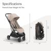 imageUPPAbaby Minu V3 Travel Stroller  Lightweight  Compact Design  OneHand Fold  Unfold  from Birth  Overhead Compatible  Evelyn Meadow GreenCarbon FrameChestnut LeatherAda Sandstone MelangeCarbon FrameChestnut Leather