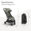 imageUPPAbaby Minu V3 Travel Stroller  Lightweight  Compact Design  OneHand Fold  Unfold  from Birth  Overhead Compatible  Evelyn Meadow GreenCarbon FrameChestnut LeatherEvelyn Meadow GreenGraphite FrameChestnut Leather