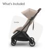 imageUPPAbaby Minu V3 Travel Stroller  Lightweight  Compact Design  OneHand Fold  Unfold  from Birth  Overhead Compatible  Evelyn Meadow GreenCarbon FrameChestnut LeatherAda Sandstone MelangeCarbon FrameChestnut Leather