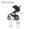 imageUPPAbaby Ridge V2 Jogging Stroller  AllTerrain Performance Suspension  NeverFlat Tires Built for Walking Running  Trails  Water Bottle Holder Included  James Black Carbon FrameJames Black