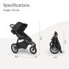 imageUPPAbaby Ridge V2 Jogging Stroller  AllTerrain Performance Suspension  NeverFlat Tires Built for Walking Running  Trails  Water Bottle Holder Included  James Black Carbon FrameJake Charcoal