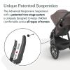 imageUPPAbaby Ridge V2 Jogging Stroller  AllTerrain Performance Suspension  NeverFlat Tires Built for Walking Running  Trails  Water Bottle Holder Included  James Black Carbon FrameTheo Dark TaupeCarbon Frame