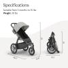 imageUPPAbaby Ridge V2 Jogging Stroller  AllTerrain Performance Suspension  NeverFlat Tires Built for Walking Running  Trails  Water Bottle Holder Included  James Black Carbon FrameSavannah Pearl Grey