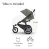 imageUPPAbaby Ridge V2 Jogging Stroller  AllTerrain Performance Suspension  NeverFlat Tires Built for Walking Running  Trails  Water Bottle Holder Included  James Black Carbon FrameEvelyn Meadow Green