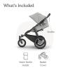 imageUPPAbaby Ridge V2 Jogging Stroller  AllTerrain Performance Suspension  NeverFlat Tires Built for Walking Running  Trails  Water Bottle Holder Included  James Black Carbon FrameSavannah Pearl Grey