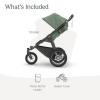 imageUPPAbaby Ridge V2 Jogging Stroller  AllTerrain Performance Suspension  NeverFlat Tires Built for Walking Running  Trails  Water Bottle Holder Included  James Black Carbon FrameGwen Green Mlange Carbon Frame